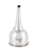 A GEORGE III SILVER WINE FUNNEL