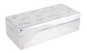A SILVER MOUNTED TABLE BOX
