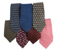 HERMES, FACONNEE, H, A BLUE H LOGO JACQUARD SILK TIE