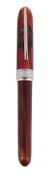 VISCONTI, VAN GOGH, A MOTTLED AMBER RESIN FOUNTAIN PEN