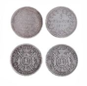 FRANCE, LOUIS PHILIPPE TO MAPOLEON III5-FRANCS (4), 1837A, 1850A 1868A, 1869BB