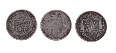 GEORGE III TO WILLIAM IV, HALFCROWNS (3)
