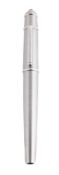 CARTIER, DIABLO, A BRUSHED STEEL FOUNTAIN PEN