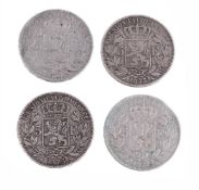 BELGIUM, LEOPOLD II, 5-FRANCS (4), 1870, 1873 (2), 1875 (KM 24)