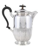 A SILVER COFFEE POT