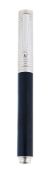 MONTEGRAPPA, ESPRESSIONE, DUETTO, A BLUE RESIN AND SILVER ROLLERBALL