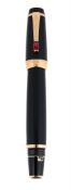 MONTBLANC, BOHEME, ROUGE, A BLACK FOUNTAIN PEN