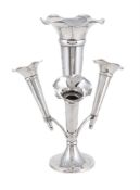 AN EDWARDIAN SILVER EPERGNE