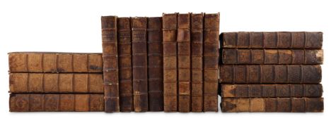 Ɵ A COLLECTION OF SIXTEEN LEATHER BOUND VOLUMES OF THE LIVES OF SAINTS, PUBLISHED 1662 AND LATER
