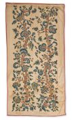 A CREWELWORK HANGING, POSSIBLY 18TH CENTURY AND LATER