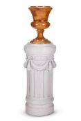 A TURNED WOOD CAMPANA URN, BY ANTONY LITTLE
