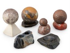A GROUP OF POLISHED SPECIMEN HARDSTONES