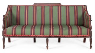 A MAHOGANY SOFA OF REGENCY STYLE