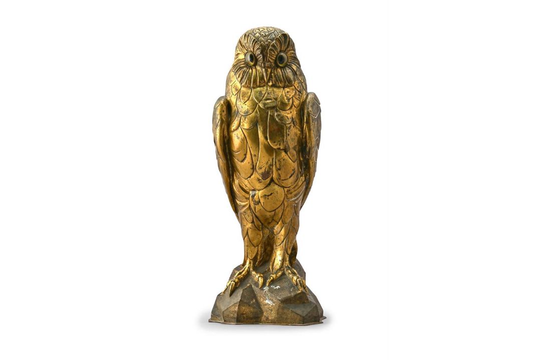 A GILT BRONZE ANIMALIER MODEL OF AN OWL, EARLY 20TH CENTURY - Image 2 of 3