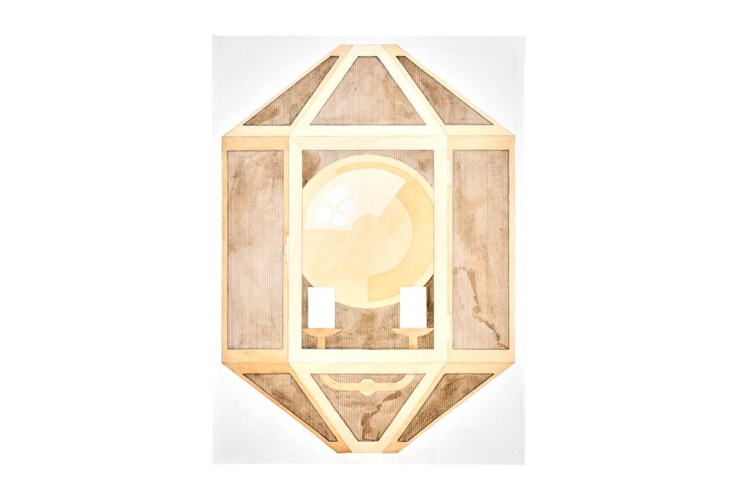 A BRASS AND GLASS WALL LIGHT, BY ANTONY LITTLE - Image 3 of 3