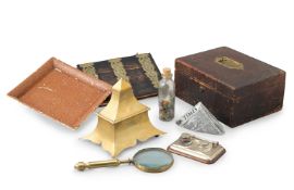 Y ANTONY LITTLE'S DESK: A QUANTITY OF ASSORTED ORNAMENTS