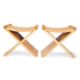 A PAIR OF SYCAMORE X-FRAME STOOLS, BY ANTONY LITTLE - Image 2 of 4