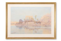 AUGUSTUS OSBOURNE LAMPLOUGH (BRITISH 1877-1930), THE HYPAETHRAL TEMPLE AT PHILAE