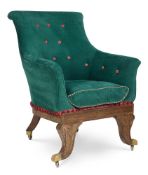Y A GEORGE IV BRAZILIAN ROSEWOOD BERGERE, CIRCA 1825