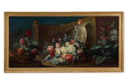 ITALIAN SCHOOL, 18TH CENTURY, STILL LIFE OF FLOWERS WITH VASE AND KRATER