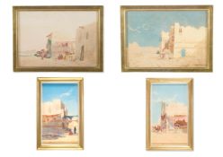 AUGUSTUS OSBOURNE LAMPLOUGH (BRITISH 1877-1930), FOUR STREET SCENES