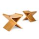 A PAIR OF SYCAMORE X-FRAME STOOLS, BY ANTONY LITTLE - Image 1 of 4