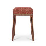 Y A REGENCY MAHOGANY AND EBONY INLAID STOOL, EARLY 19TH CENTURY