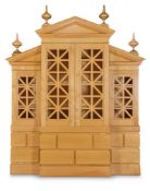 A SYCAMORE CABINET OF ARCHITECTURAL FORM, BY ANTONY LITTLE