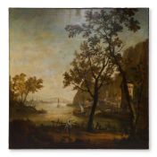 CIRCLE OF HENDRIK WILLEM SCHWEICKHARDT (GERMAN 1746-1797), AN EXTENSIVE COASTAL INLET