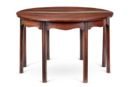 A PAIR OF GEORGE III MAHOGANY DEMI-LUNE SIDE TABLES, LATE 18TH CENTURY