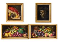CHARLES THOMAS BALE (1845/49-1925), PAIR OF STILL LIFES OF FRUIT AND POTS