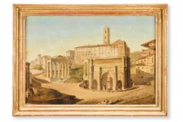 FRENCH SCHOOL, 19TH CENTURY, VIEW OF THE FORUM ROME