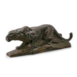 DYLAN LEWIS (SOUTH AFRICAN, 1964-) LEOPARD STALKING, LARGE MAQUETTE EDITION