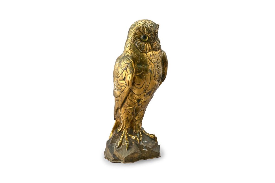 A GILT BRONZE ANIMALIER MODEL OF AN OWL, EARLY 20TH CENTURY - Image 3 of 3