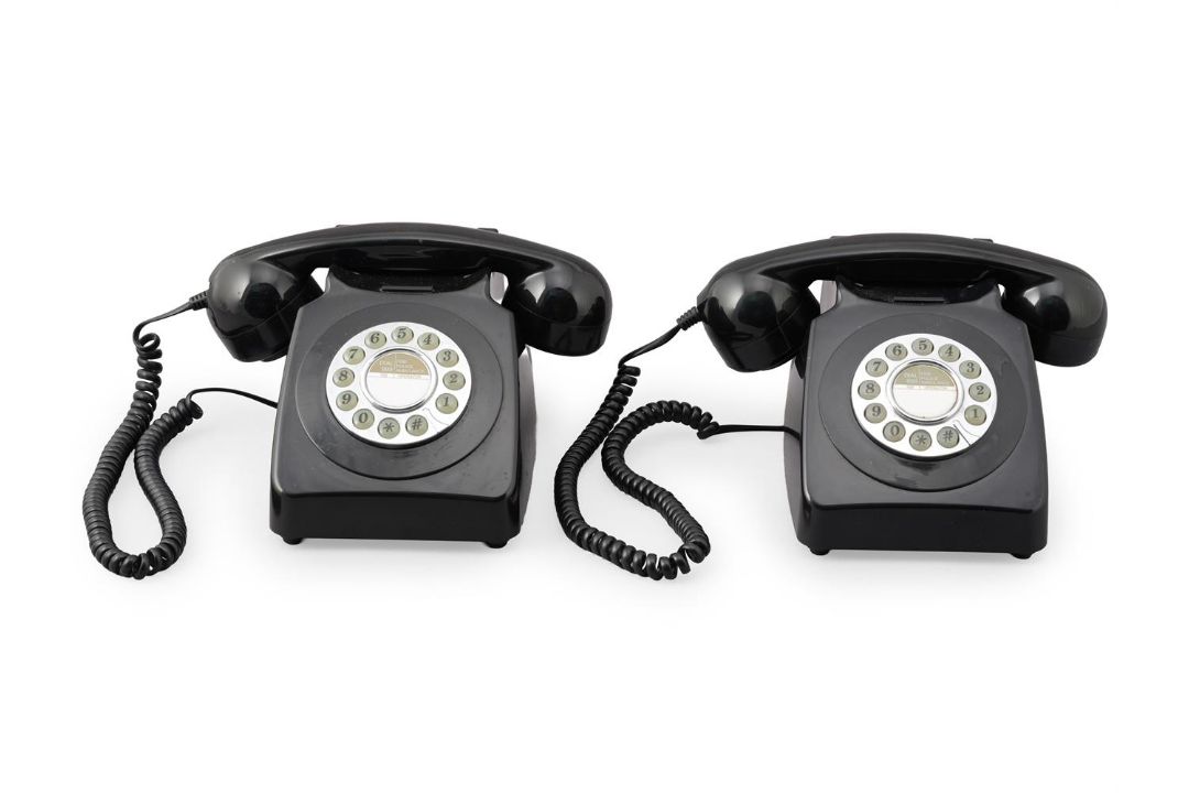 TWO GPO RETRO BLACK OFFICE TELEPHONES, BY PROTELX LTD - Image 2 of 2