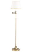 AN ARTICULATED ADJUSTABLE BRASS FLOOR LAMP, LATE 20TH CENTURY