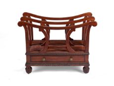 A GEORGE IV MAHOGANY CANTERBURY, ATTRIBUTED TO GILLOWS