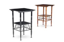 TWO 'THEBES' SIDE TABLES IN THE MANNER OF E.W.GODWIN, LATE 19TH/EARLY 20TH CENTURY