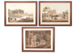 HENRY SALT (BRITISH 1780-1827), THREE VIEWS OF INDIA FROM TWENTY FOUR VIEWS TAKEN IN ST HELENA