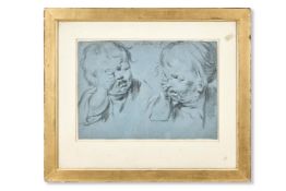 CIRCLE OF FRANCOIS BOUCHER (FRENCH 1703-1770), TWO HEAD STUDIES OF A CHILD CRYING