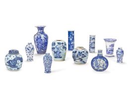 A COLLECTION OF MOSTLY LATER BLUE AND WHITE CERAMICS ASIAN, VARIOUS DATES 19TH & 20TH CENTURIES