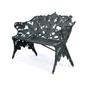 ATTRIBUTED TO COALBROOKDALE, A CAST IRON BENCH IN THE FERN AND BLACKBERRY PATTERN