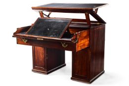 A GEORGE III MAHOGANY ARCHITECT'S DESK, LATE 18TH CENTURY