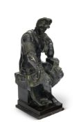 AFTER MICHELANGELO, A BRONZE FIGURE OF LORENZO DE MEDICI, ITALIAN OR FRENCH
