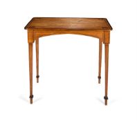 A REGENCY OAK AND EBONISED CENTRE TABLE, DESIGNED BY WILLIAM ATKINSON ON 4 NOVEMBER 1811