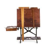 AN IRON FRAMED HARDWOOD MECHANICAL AND ADJUSTABLE ARCHITECT'S TABLE, 20TH CENTURY