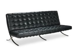 A MODERN 'BARCELONA' SETTEE INSPIRED BY A DESIGN BY MIES VAN DER ROHE, (GERMAN, 1886-1969)