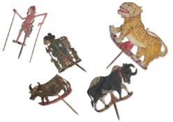A GROUP OF INDONESIAN SHADOW PUPPETS, 19TH CENTURY