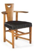 AN 'ABINGWOOD' OAK ARMCHAIR, BY GEORGE WALTON (BRITISH, 1867-1933), CIRCA 1900
