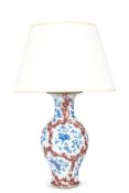 A BLUE AND WHITE AND SANG DE BEOUF BALUSTER VASE, CHINESE